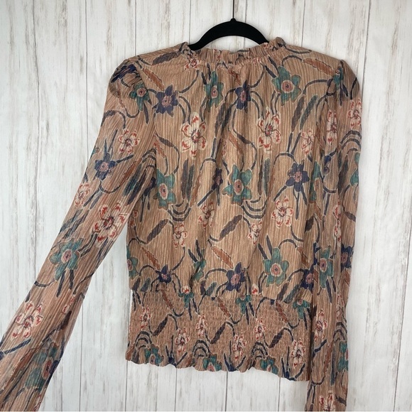 Joie NWT sparkle floral long sleeve top Large - Picture 5 of 5